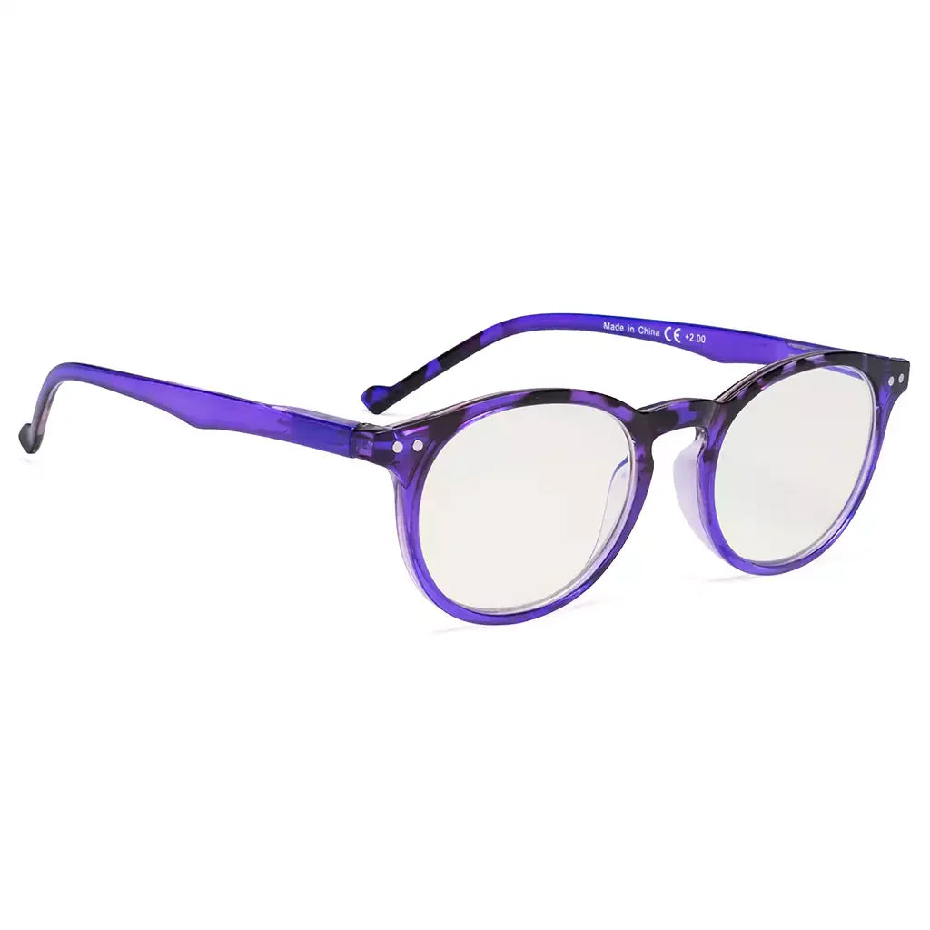 Oval Round Blue Light Blocking Reading Glasses For Women