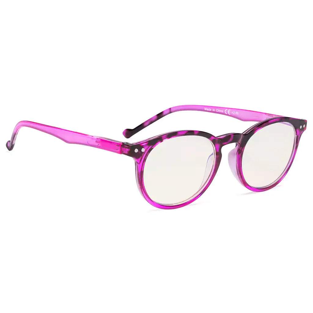 Oval Round Blue Light Blocking Reading Glasses For Women