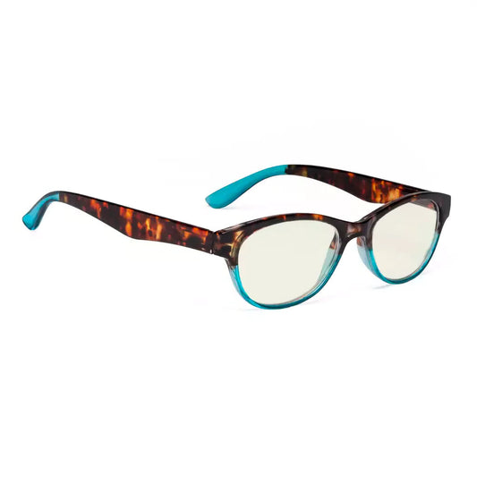 Pattern Design Cat-eye Blue Light Blocking Reading Glasses Women