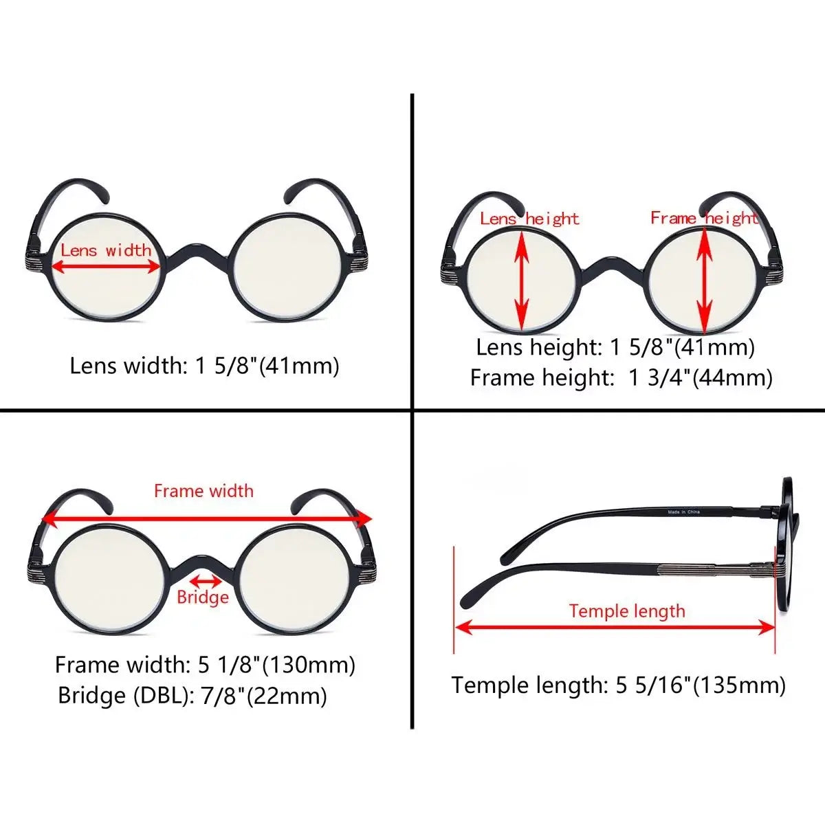 Round Blue Light Blocking Reading Glasses Women Men