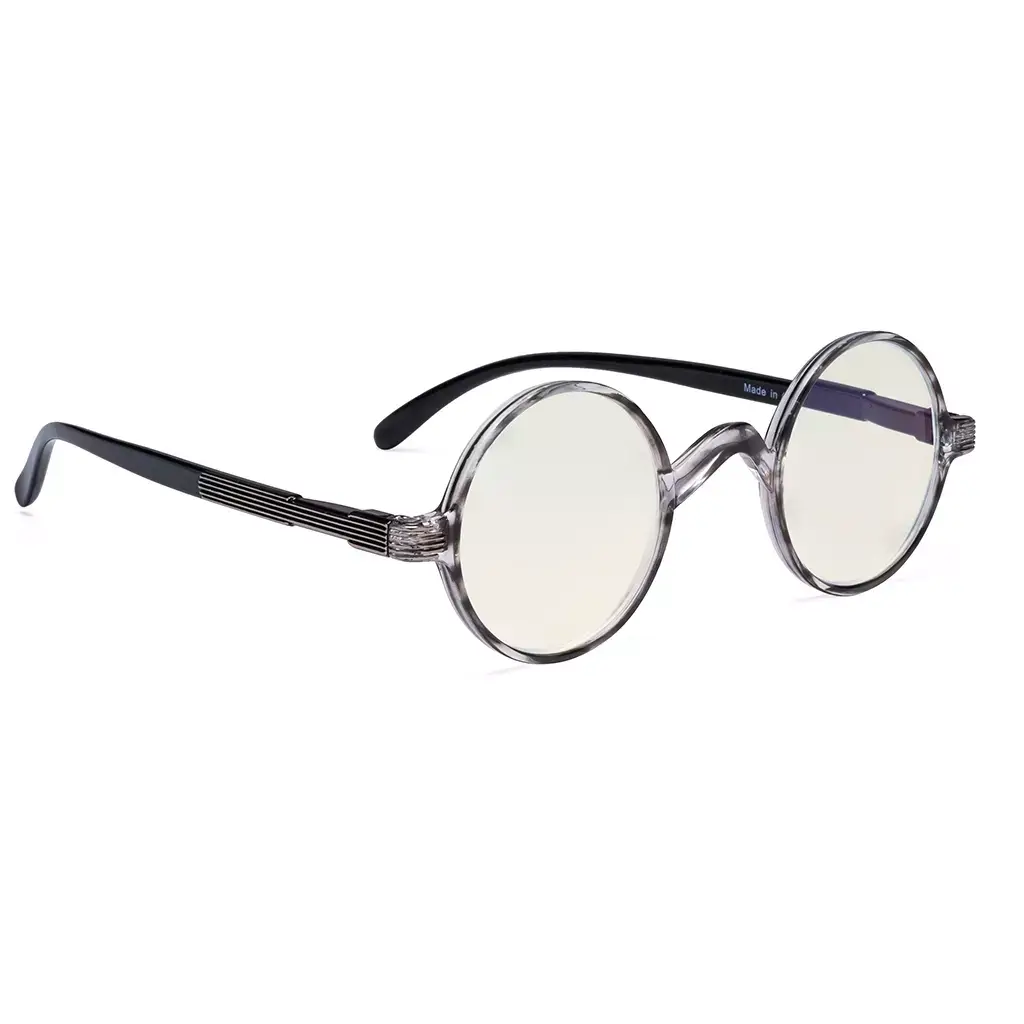 Round Blue Light Blocking Reading Glasses Women Men