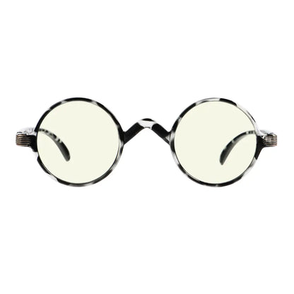 Round Blue Light Blocking Reading Glasses Women Men