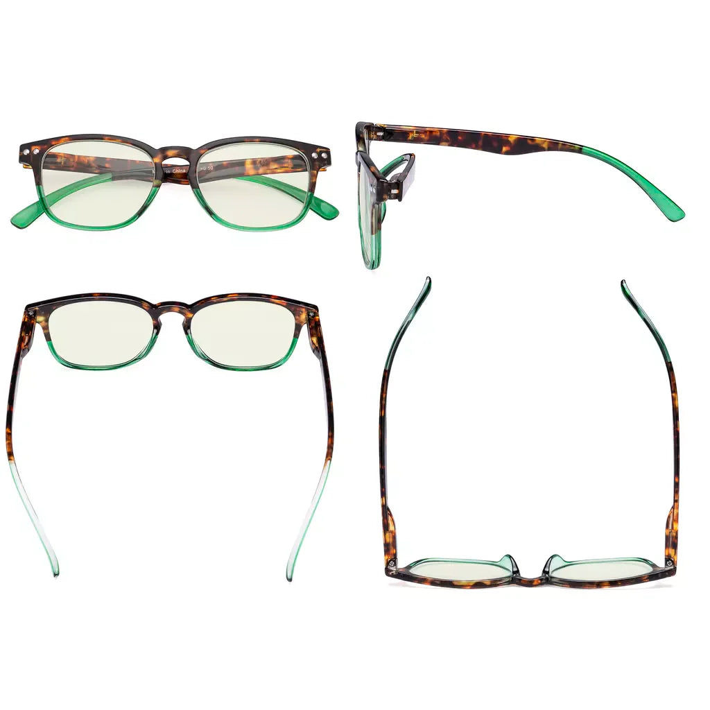Tortoise Splicing Blue Light Blocking Reading Glasses For Women