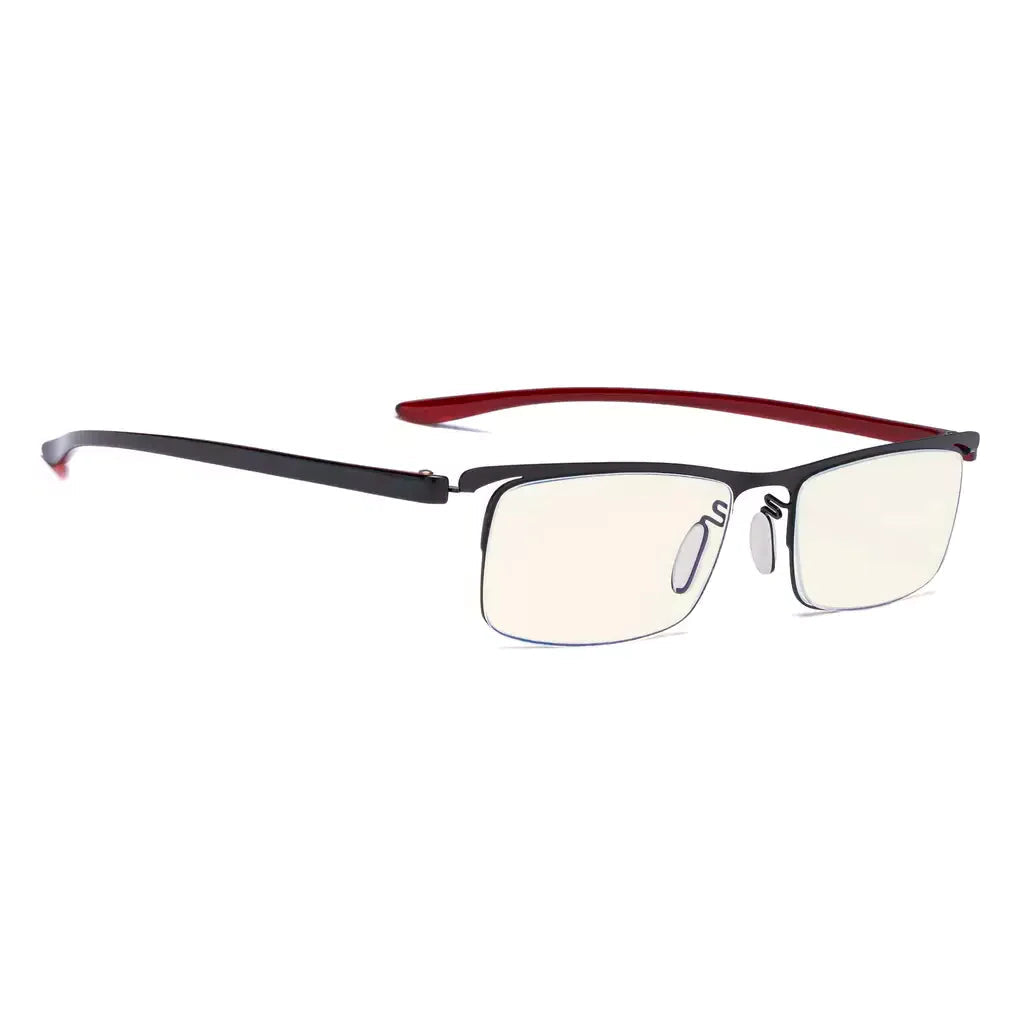 Half-rim Blue Light Blocking Reading Glasses for Women Men