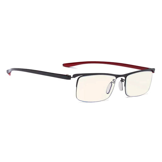 Half-rim Blue Light Blocking Reading Glasses for Women Men