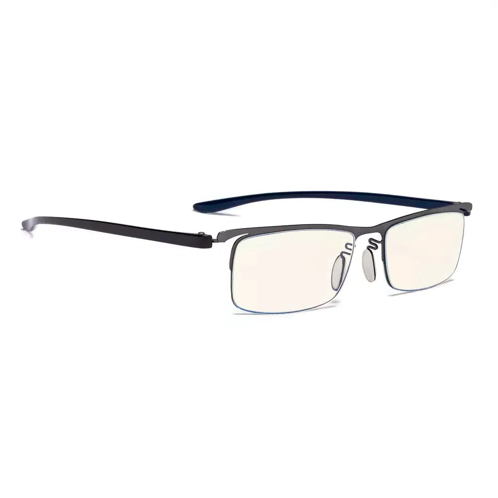 Half-rim Blue Light Blocking Reading Glasses for Women Men