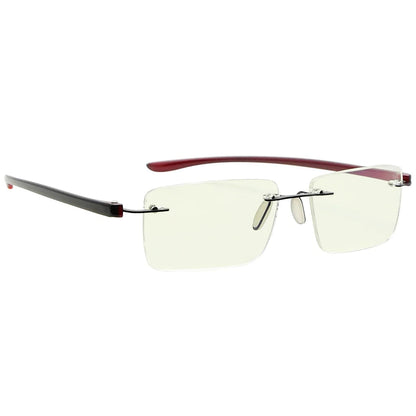 Rimless Blue Light Blocking Reading Glasses for Women