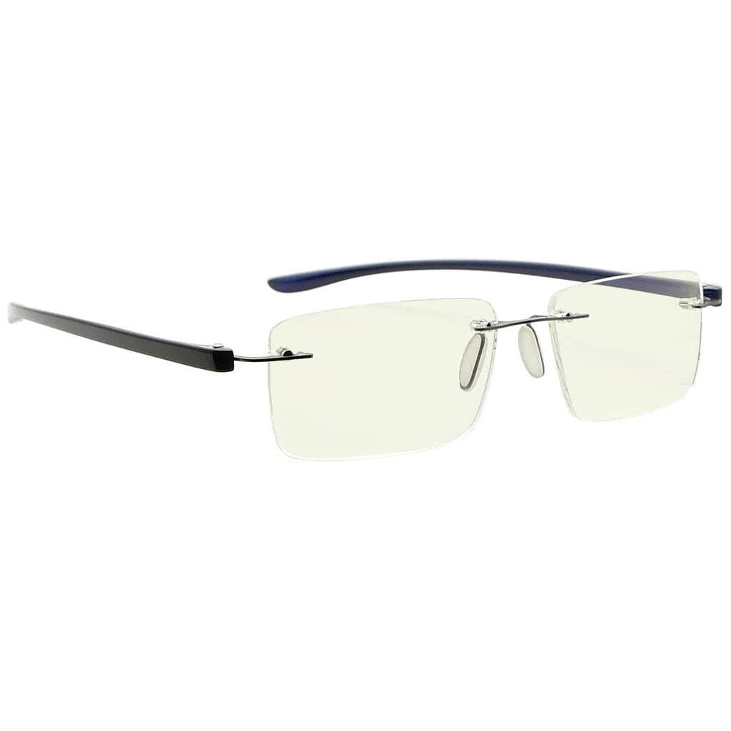 Rimless Blue Light Blocking Reading Glasses for Women