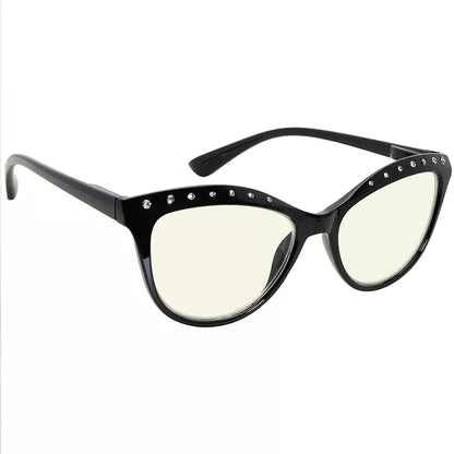 Cat-eye Rhinestone Blue Light Blocking Reading Glasses Women