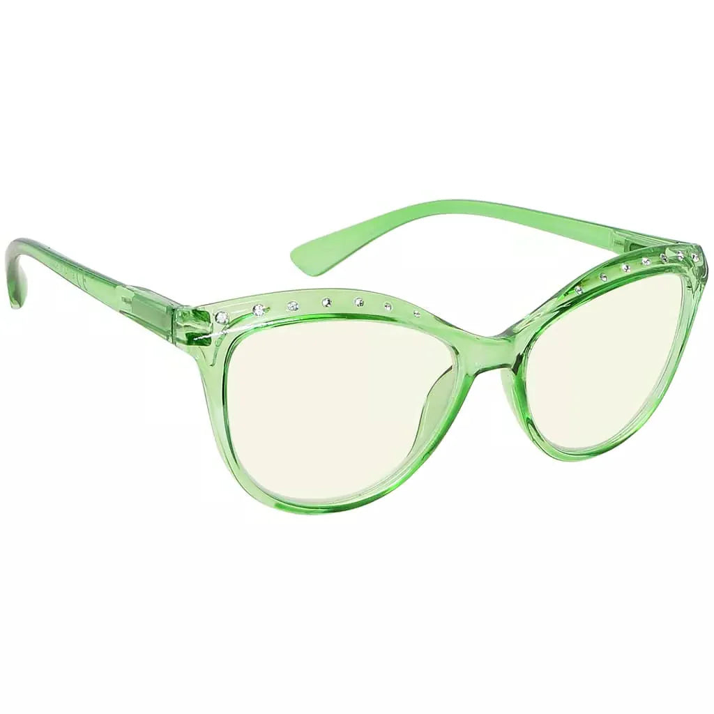Cat-eye Rhinestone Blue Light Blocking Reading Glasses Women