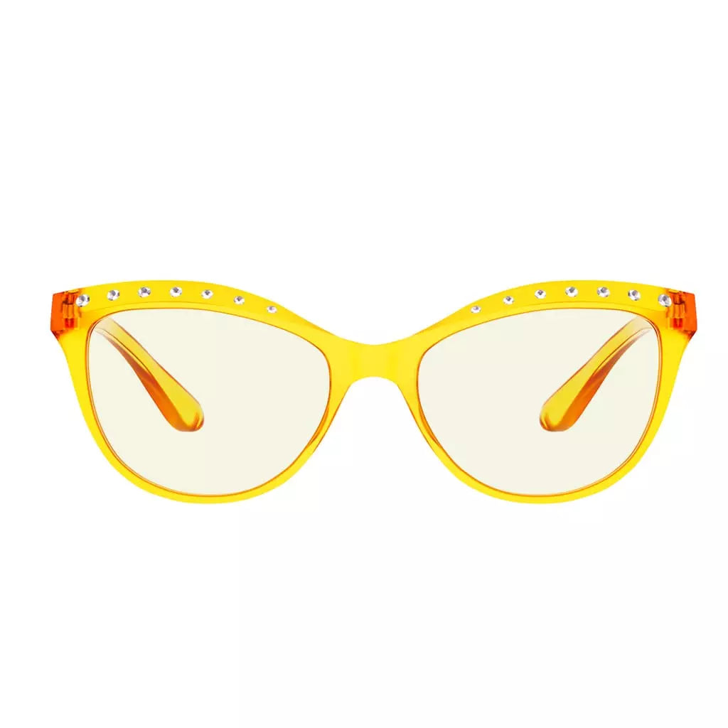 Cat-eye Rhinestone Blue Light Blocking Reading Glasses Women