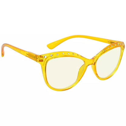 Cat-eye Rhinestone Blue Light Blocking Reading Glasses Women