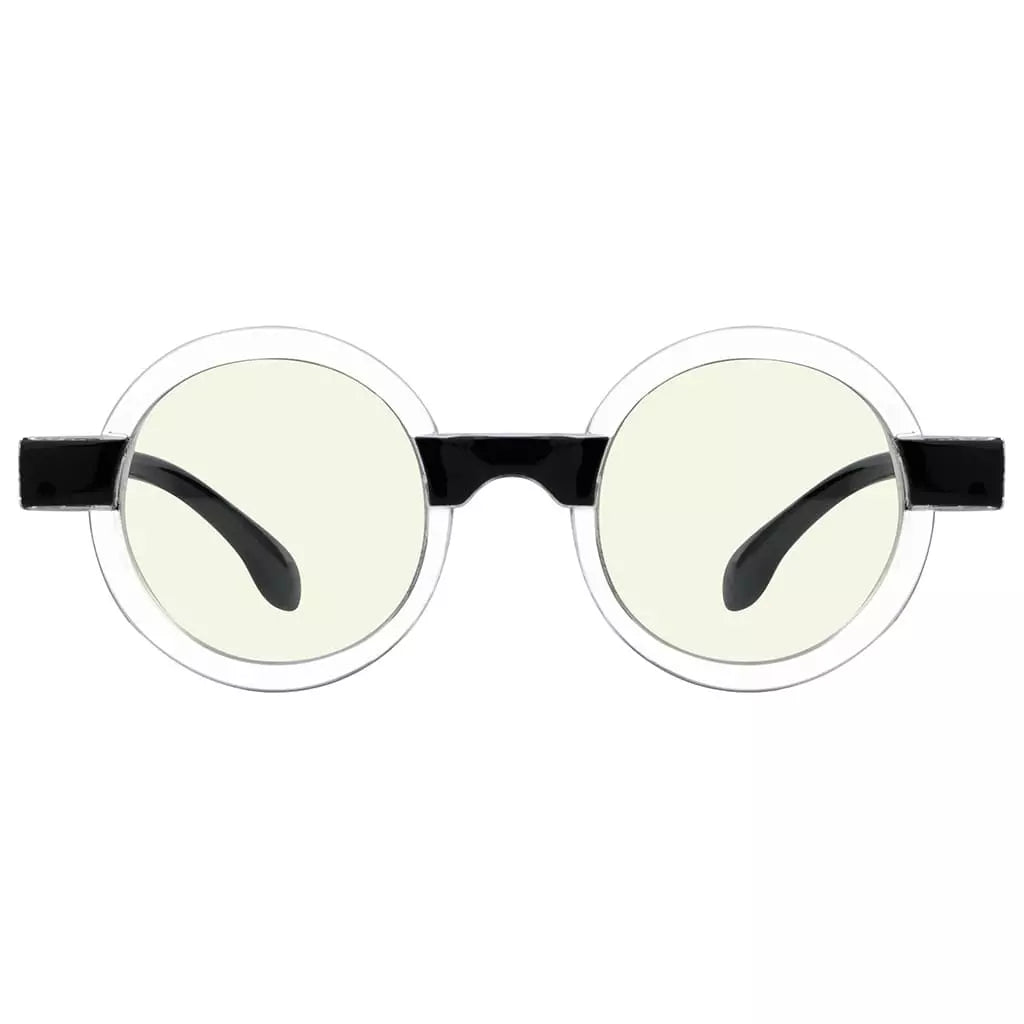 Small Round Blue Light Blocking Reading Glasses Women