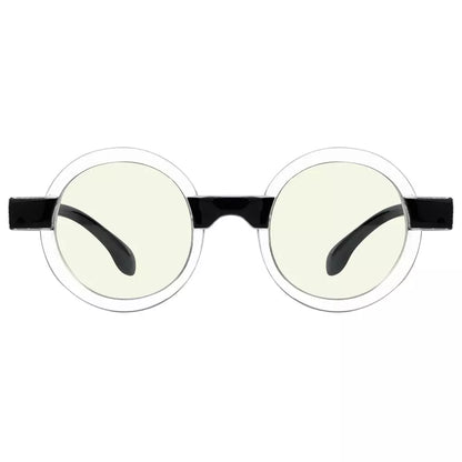 Small Round Blue Light Blocking Reading Glasses Women