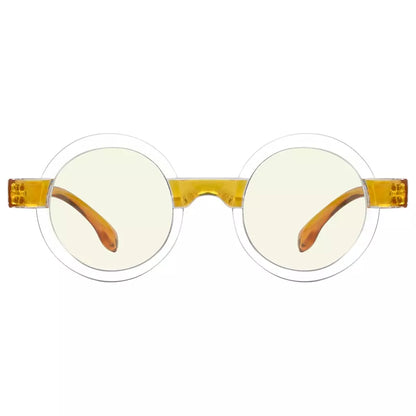Small Round Blue Light Blocking Reading Glasses Women
