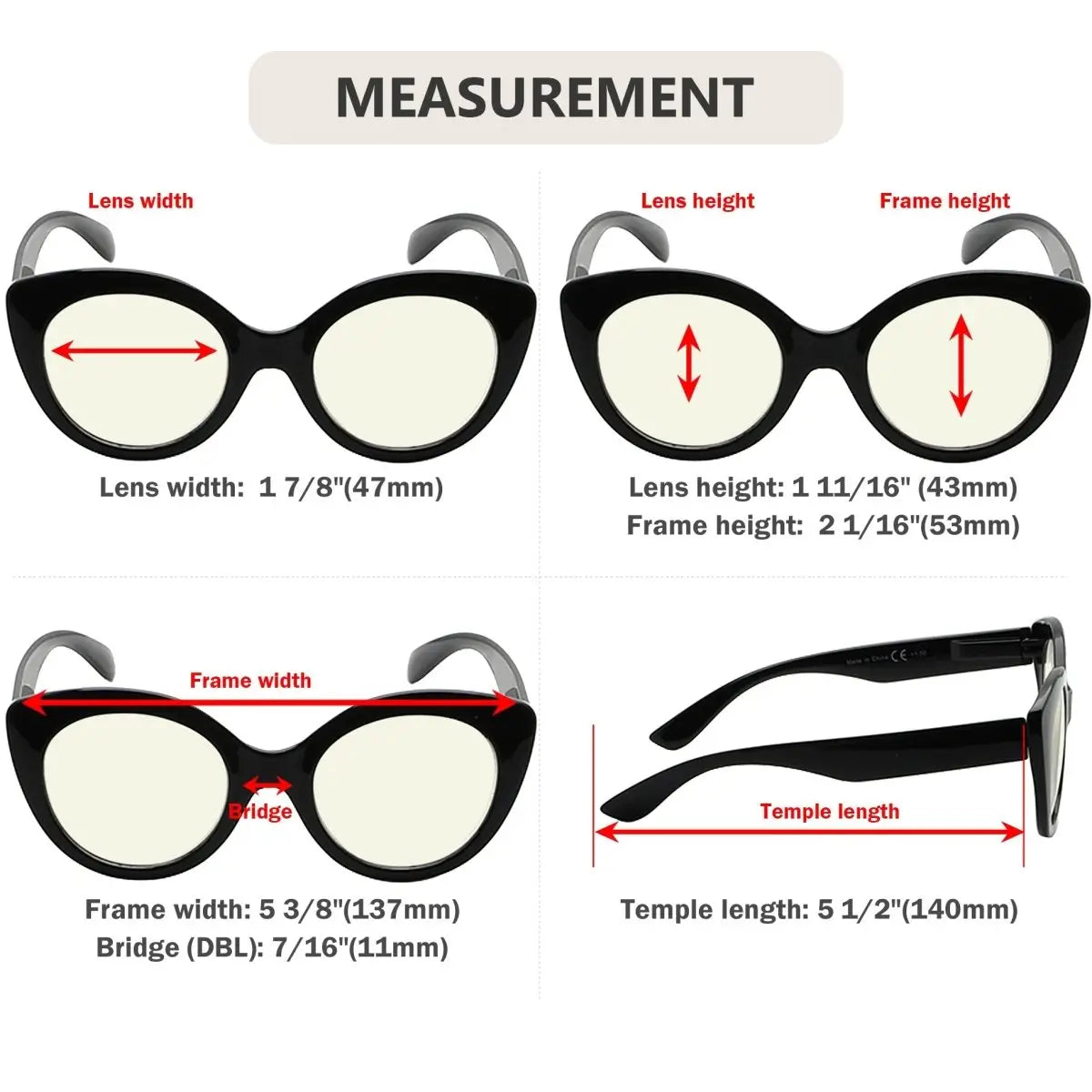 Round Blue Light Blocking Reading Glasses For Women