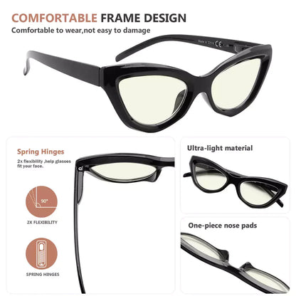 Cat-eye Blue Light Blocking Reading Glasses Women
