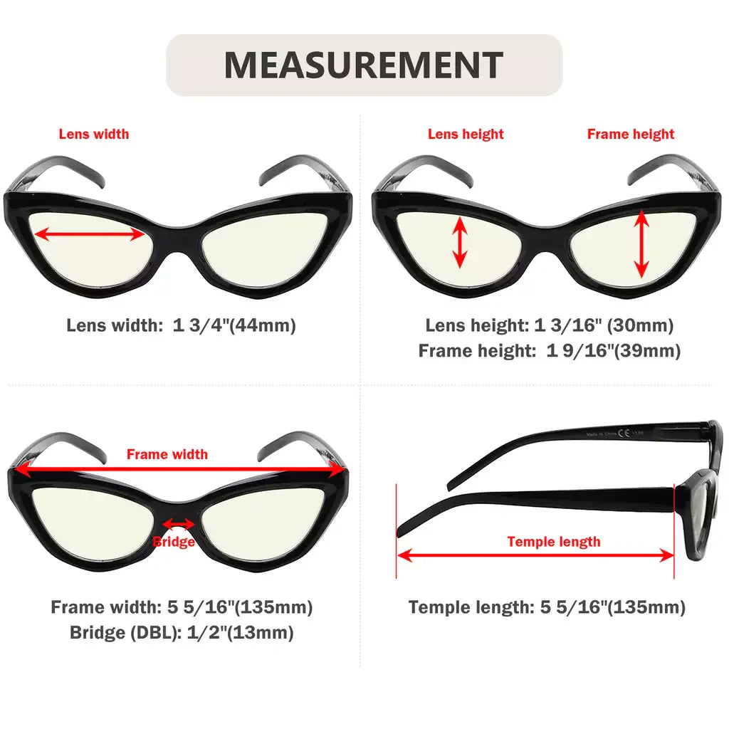 Cat-eye Blue Light Blocking Reading Glasses Women