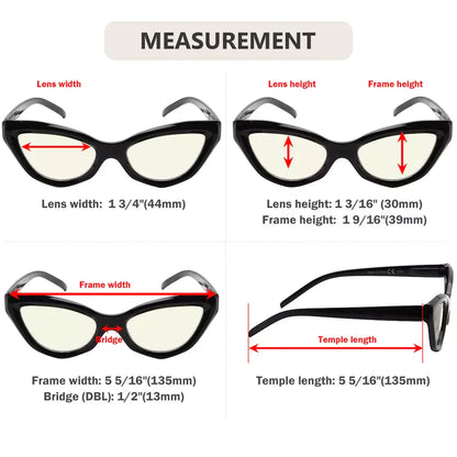 Cat-eye Blue Light Blocking Reading Glasses Women
