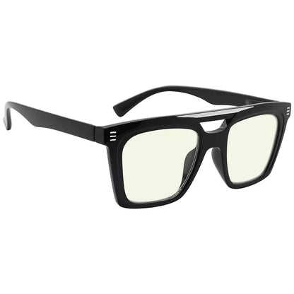 Square Blue Light Blocking Reading Glasses Double Bridge Women Men