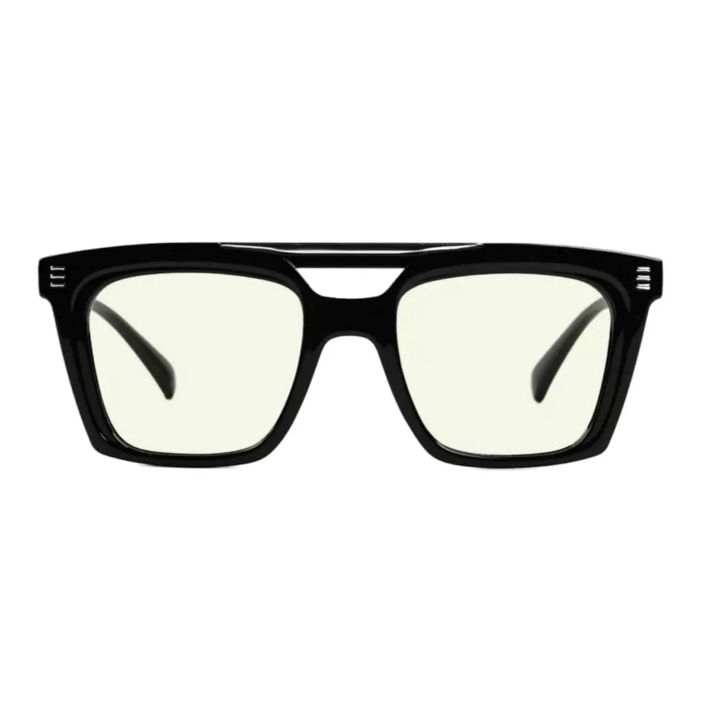 Square Blue Light Blocking Reading Glasses Double Bridge Women Men