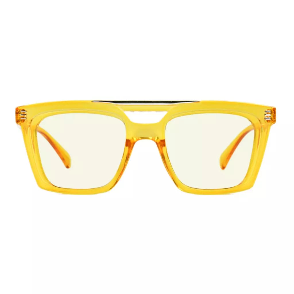 Square Blue Light Blocking Reading Glasses Double Bridge Women Men