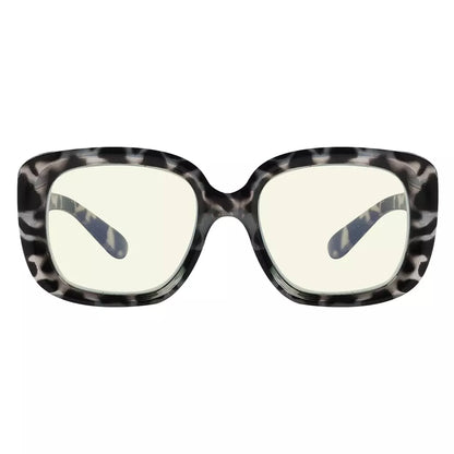 Square Blue Light Blocking Reading Glasses Women