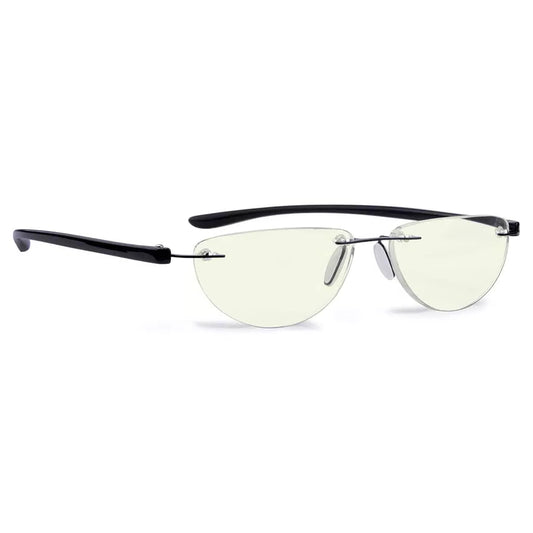 Half-moon Rimless Blue Light Blocking Reading Glasses Women Men