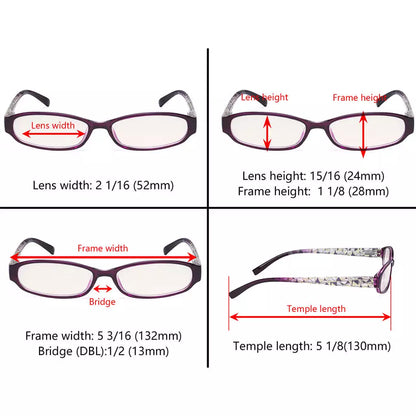 Pattern Blue Light Blocking Reading Glasses for Women