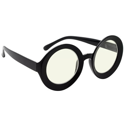 Round Oversized Blue Light Blocking Reading Glasses For Women