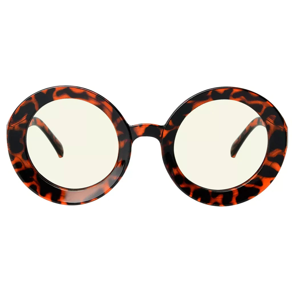 Round Oversized Blue Light Blocking Reading Glasses For Women