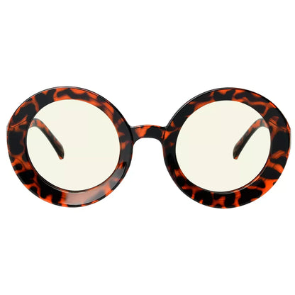 Round Oversized Blue Light Blocking Reading Glasses For Women