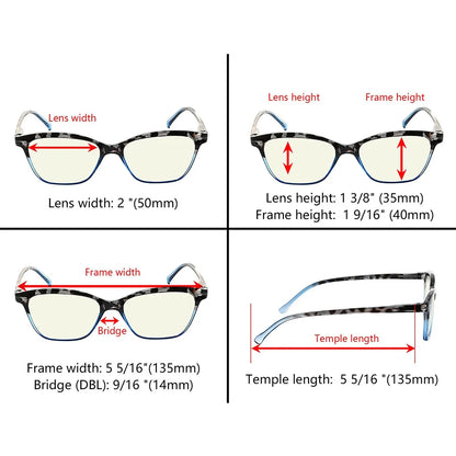 Cat-eye Pattern Blue Light Blocking Eyeglasses For Women
