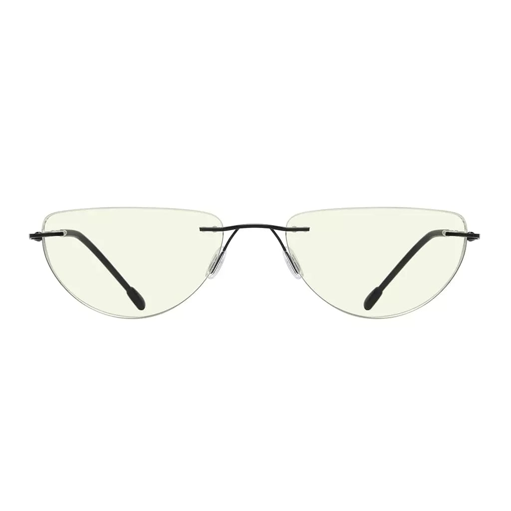 Half Moon Rimless Blue Light Blocking Reading Glasse Men Women