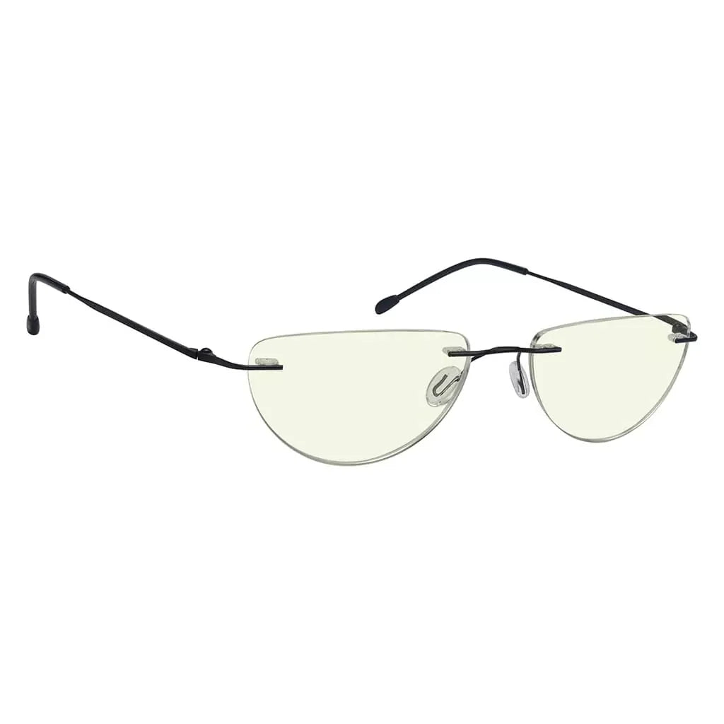 Half Moon Rimless Blue Light Blocking Reading Glasse Men Women