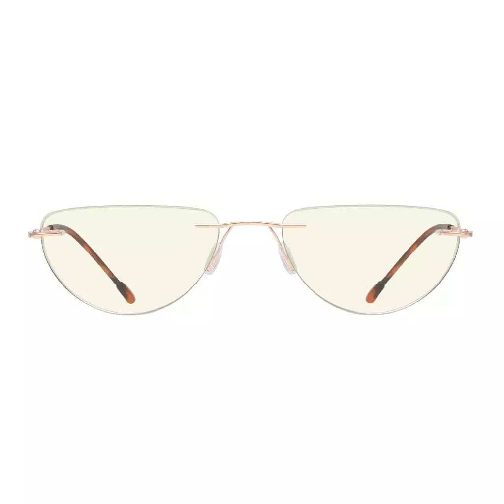 Half Moon Rimless Blue Light Blocking Reading Glasse Men Women