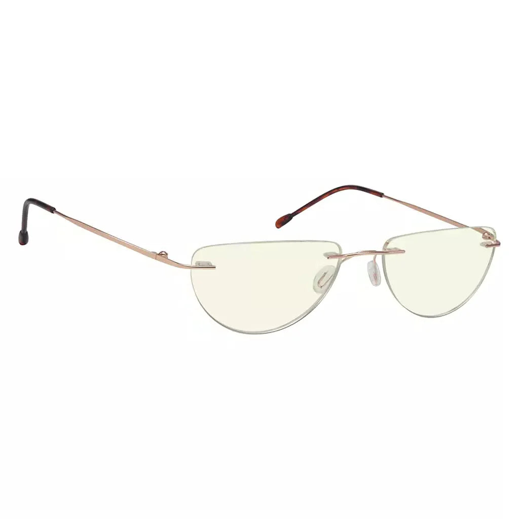 Half Moon Rimless Blue Light Blocking Reading Glasse Men Women