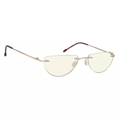 Half Moon Rimless Blue Light Blocking Reading Glasse Men Women