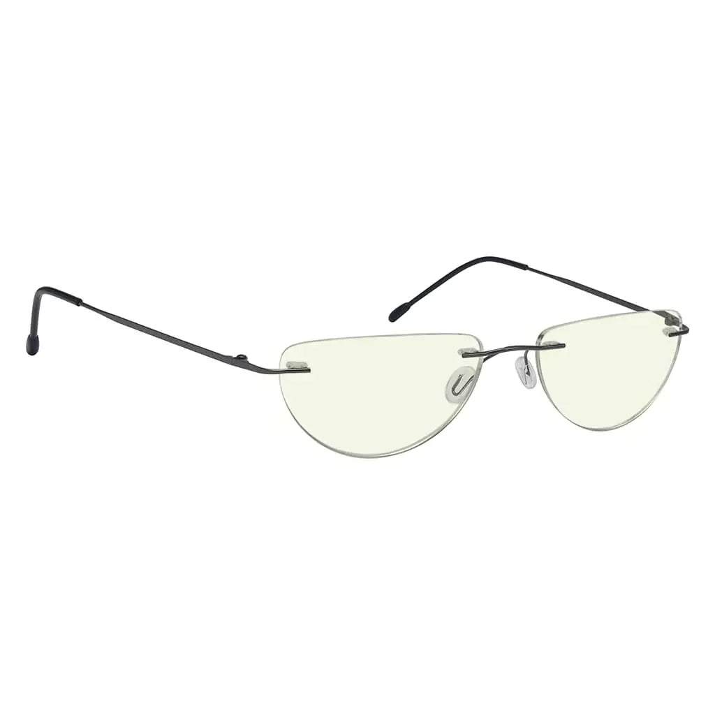 Half Moon Rimless Blue Light Blocking Reading Glasse Men Women