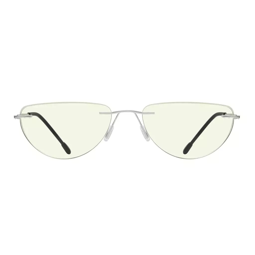 Half Moon Rimless Blue Light Blocking Reading Glasse Men Women