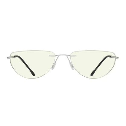 Half Moon Rimless Blue Light Blocking Reading Glasse Men Women