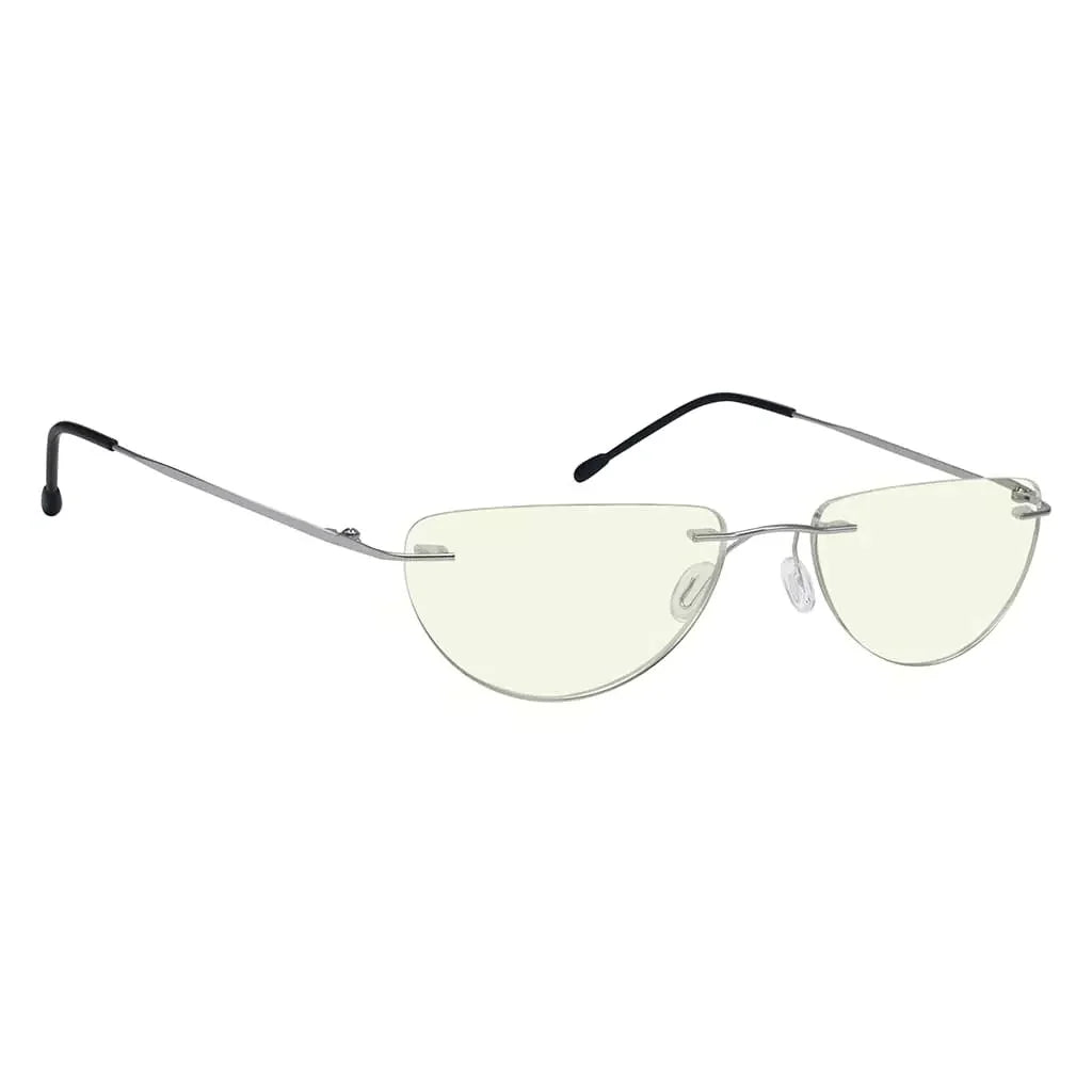 Half Moon Rimless Blue Light Blocking Reading Glasse Men Women