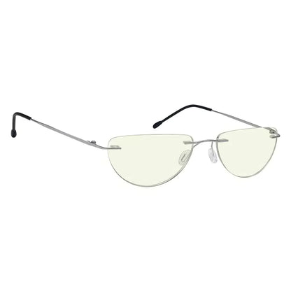 Half Moon Rimless Blue Light Blocking Reading Glasse Men Women