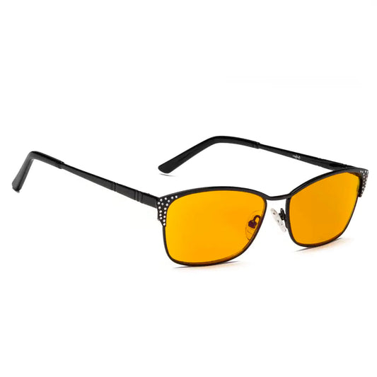 Cat-Eye Orange Tinted Blue Light Blocking Reading Glasses Women Men