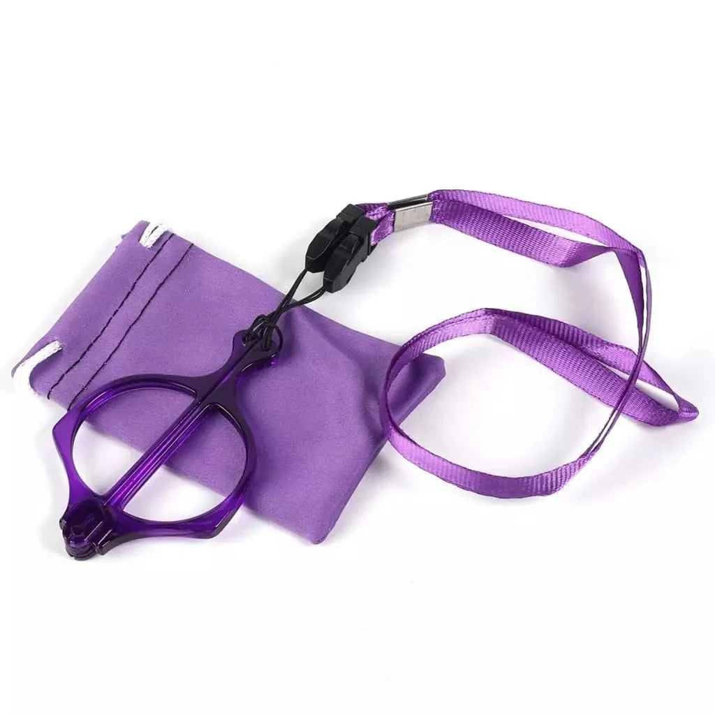 Reading Glasses Handhold Folding Metalless Screwless Women
