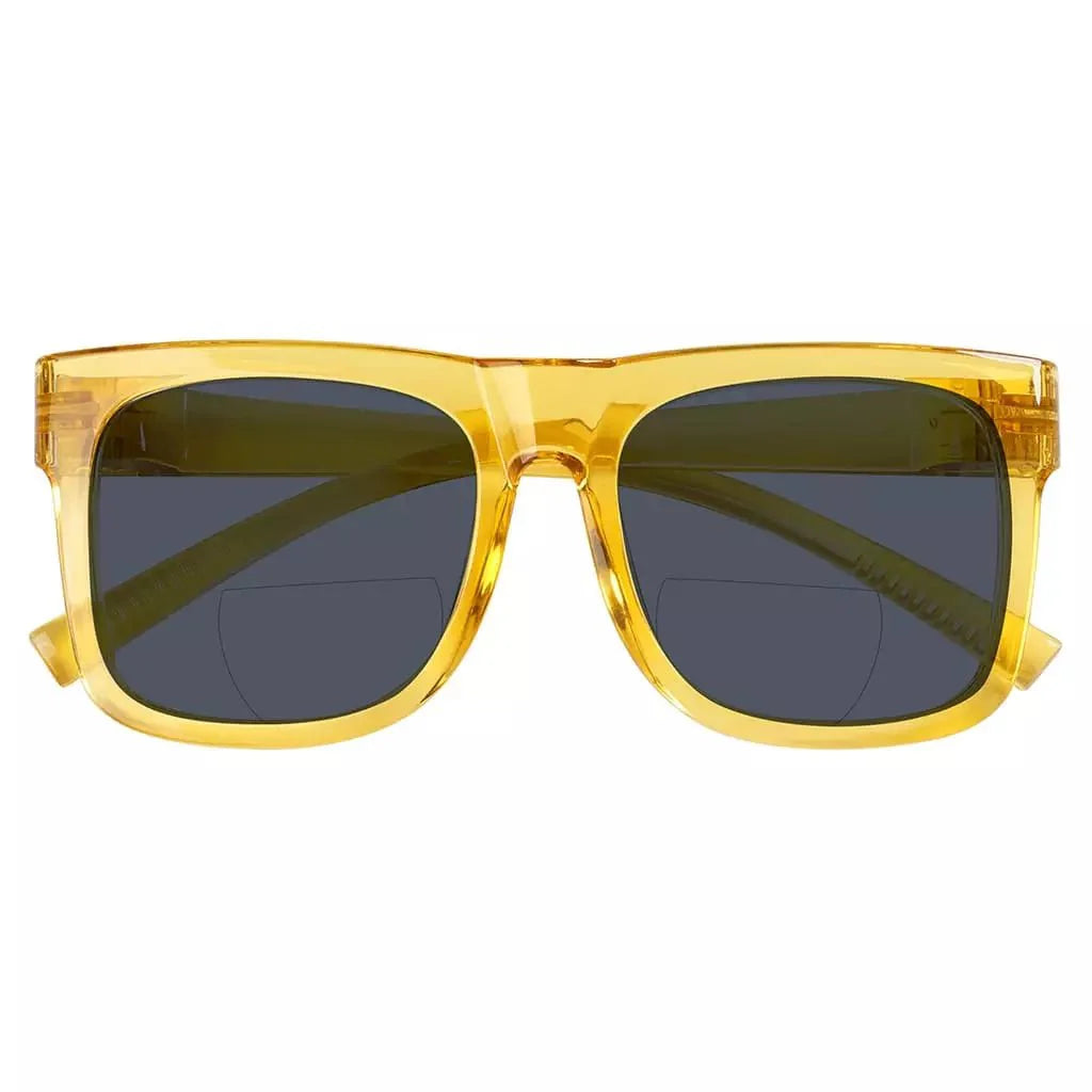 Square Screwless Bifocal Sunglasses Sunshine Readers Women Men
