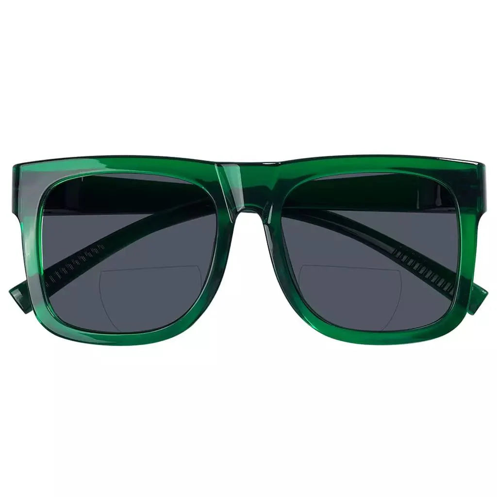 Square Screwless Bifocal Sunglasses Sunshine Readers Women Men