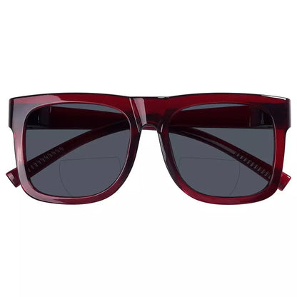 Square Screwless Bifocal Sunglasses Sunshine Readers Women Men