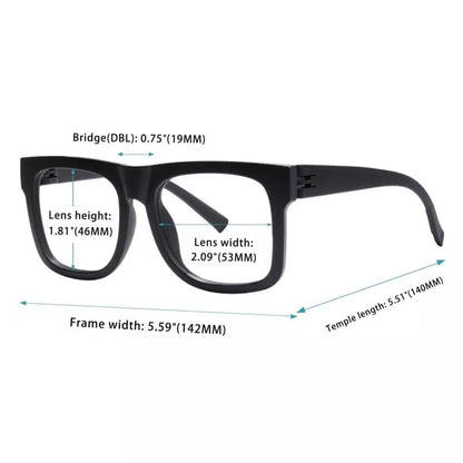 Reading Glasses Oversized Screwless Metalless Readers Specs Men