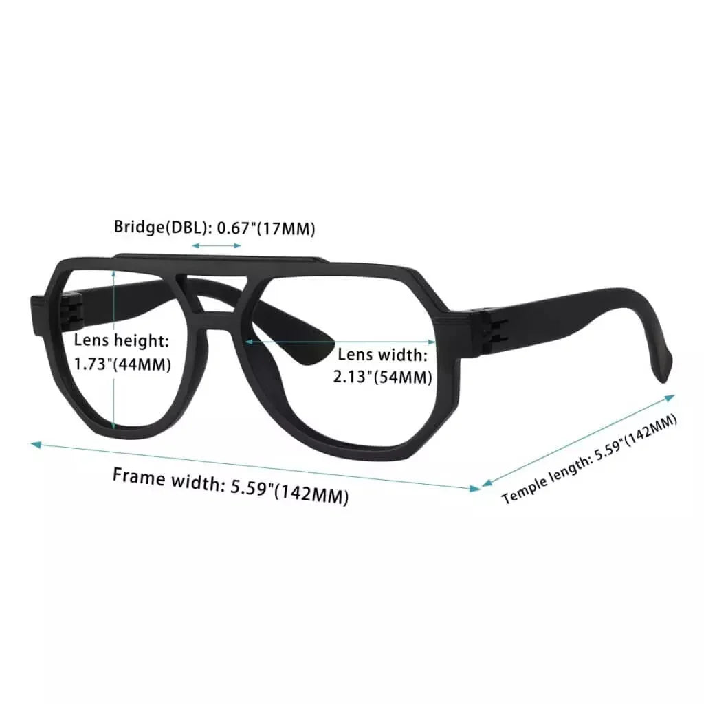Reading Glasses Pilot Metalless Screwless Spec Women Men